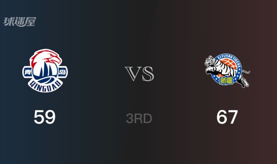 三节比分，新疆67-59领先青岛，阿不都沙拉木12分